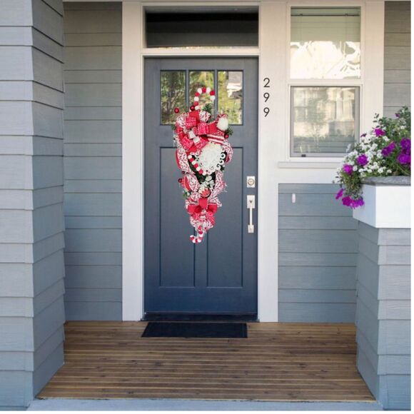 Santa Christmas Swag Door Wreath